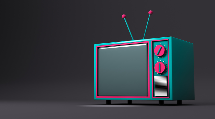 3D Retro Cartoon Television